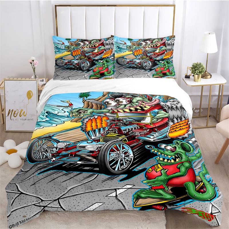 Мультяшный забавный крыса Финк постельное белье пододеяльник с наволочкой домашний текстиль Twin Full Queen King детский подарок