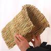 Творческий коврик из соломы для домашних животных, игрушка для жевания сена для кроликов, хомяков, котят, щенков, переносная клетка, безопасный дышащий прохладный коврик, бытовые принадлежности для домашних животных