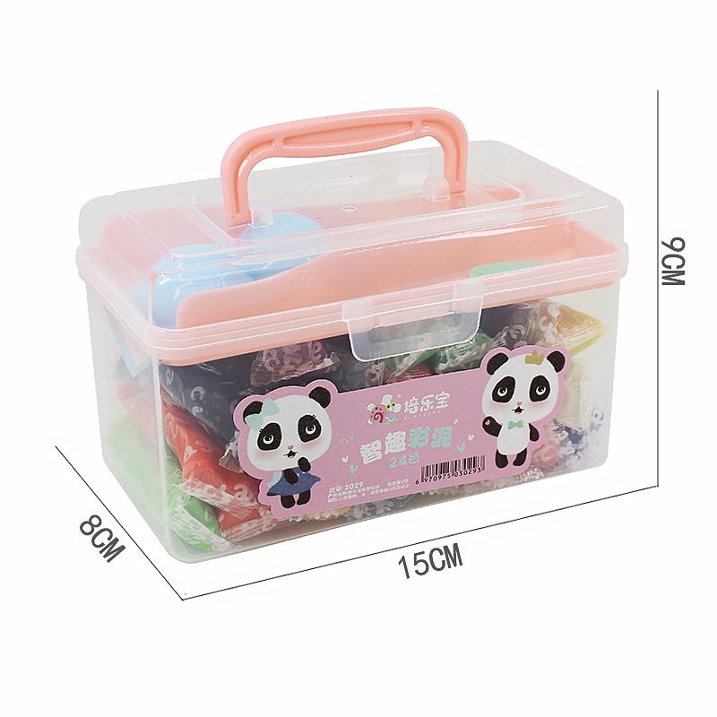 DIY безопасная красочная легкая глиняная игрушка 24 цвета мягкий пластилин коробка для хранения набор игрушек 