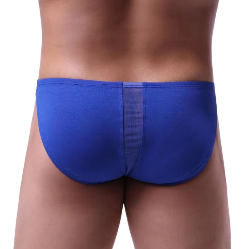 Мужские хлопковые трусы-слипы с низкой посадкой, тонкие, мягкие, однотонные, удобные, дышащие, облегающие