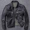 Men Genuine Leather Jacket, Brown Vintage