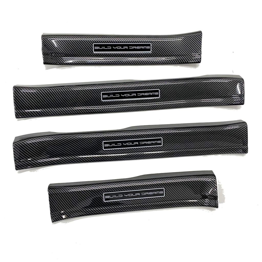 Compatible with BYD Song PLUS, Carbon Fiber Pattern Door Sill and Rear Bumper Anti-Kick Protection Upgrade.