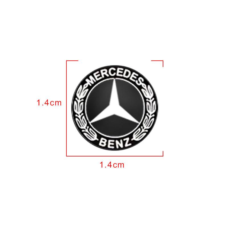 14mm Car Key Emblem Stickers Auto Control Key Logo Decals For Mercedes Benz E260 E200 E300 W205 W212 W166 W176 W242 S212 X166