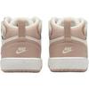 Nike Court Borough Leather Mid 2 Comfortable Versatile Non-Slip Durable High-Top Walking Shoes Baby Shoes White Pink CD7784-125