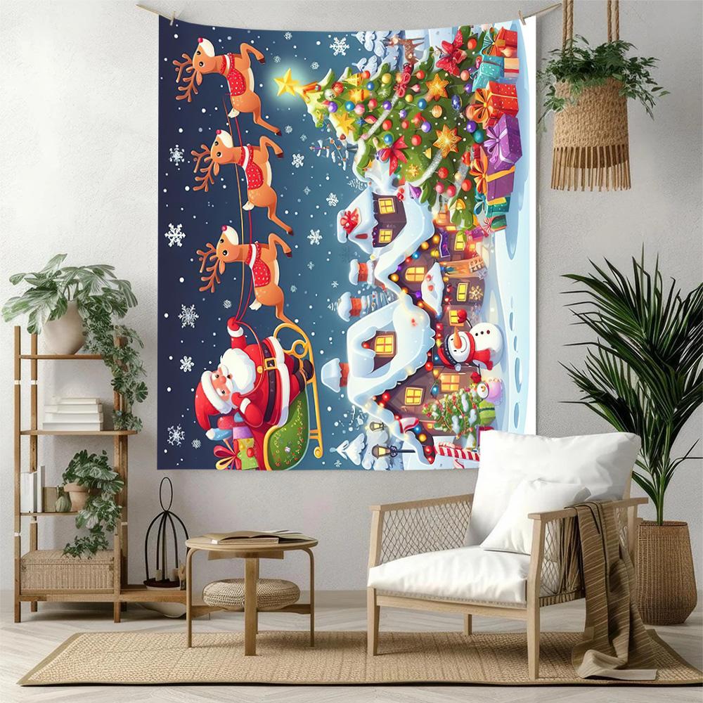 Christmas Wall Decor Tapestry Art For Pet Memorial Birthdaywedding Party Backdrop Family Gift
