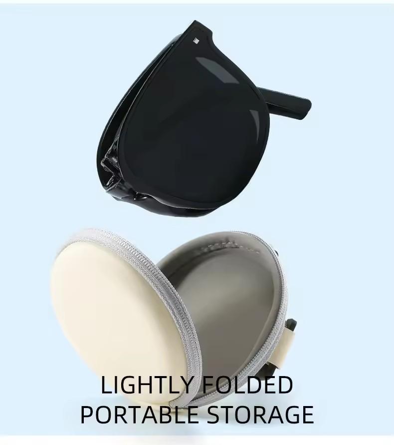 Folding Sunglasses, Portable, Ultra Light Sun Protection, Uv Protection, Sunglasses for Both Men and Women