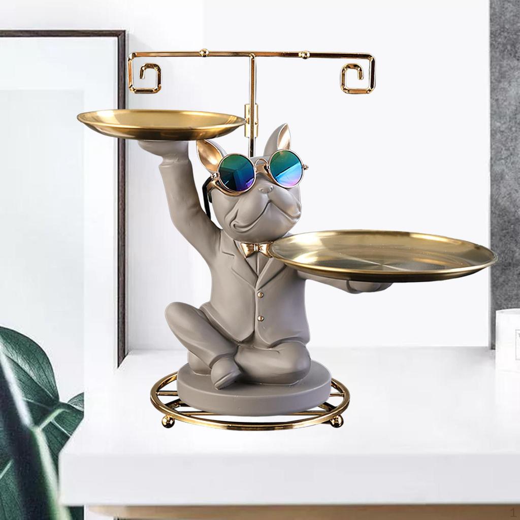 Статуя дворецкого с подносом Коллекция Французская скульптура Фигурка для ресторана