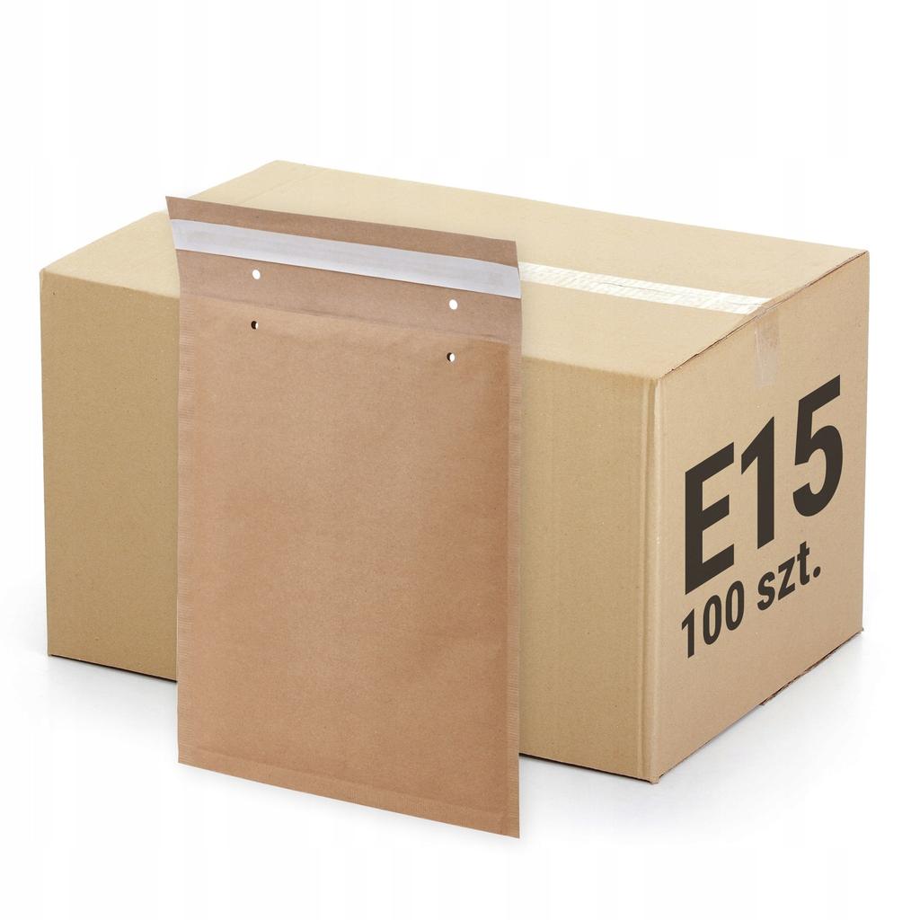 BROWN BUBBLE AIR ENVELOPES E15 15E 100 pieces STRONG CARDBOARD