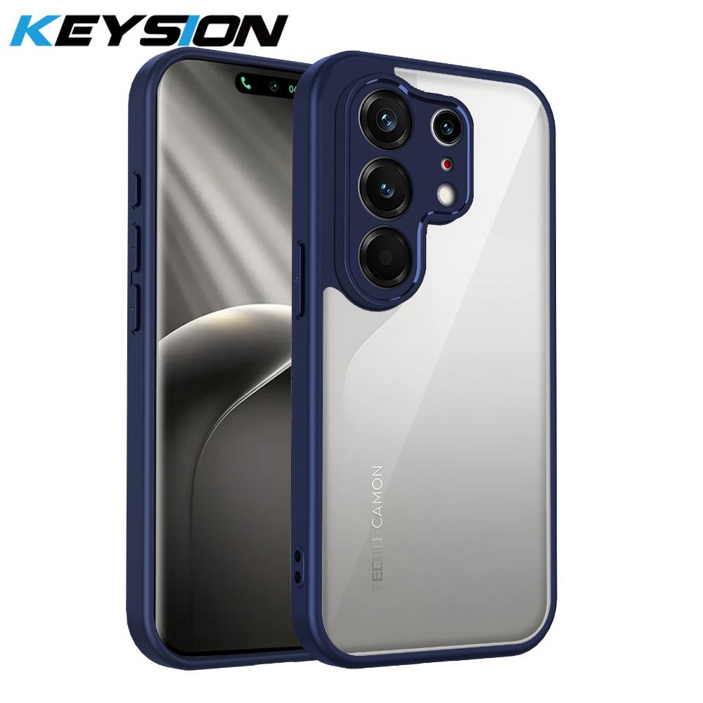 Keysion Phone Transparent Case For Tecno Camon 50 Ultra 5g Siliconepc Hd Clear Shockproof Phone Cover For Camon 50 50 Pro 4g 5g