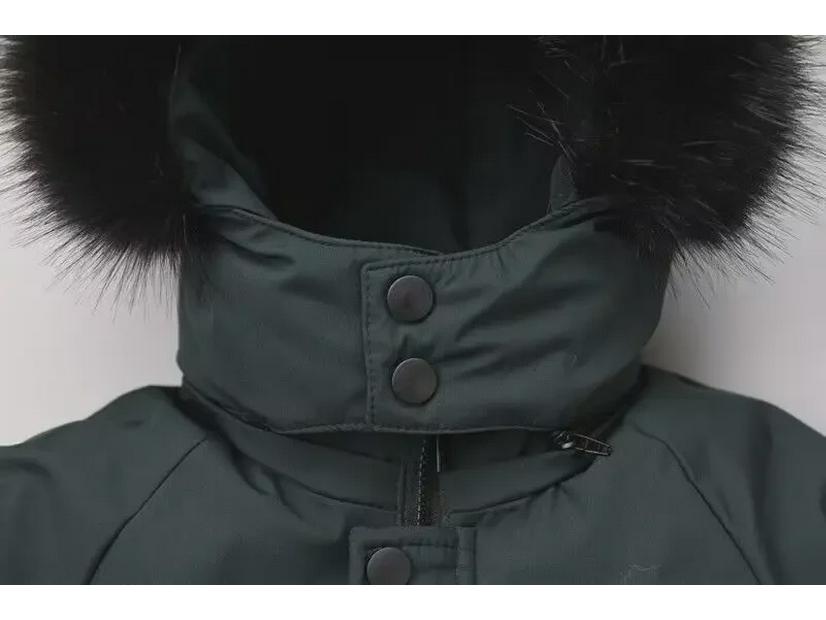 Новое зимнее пальто для мальчиков в корейском стиле из толстого хлопка с меховым воротником для детей