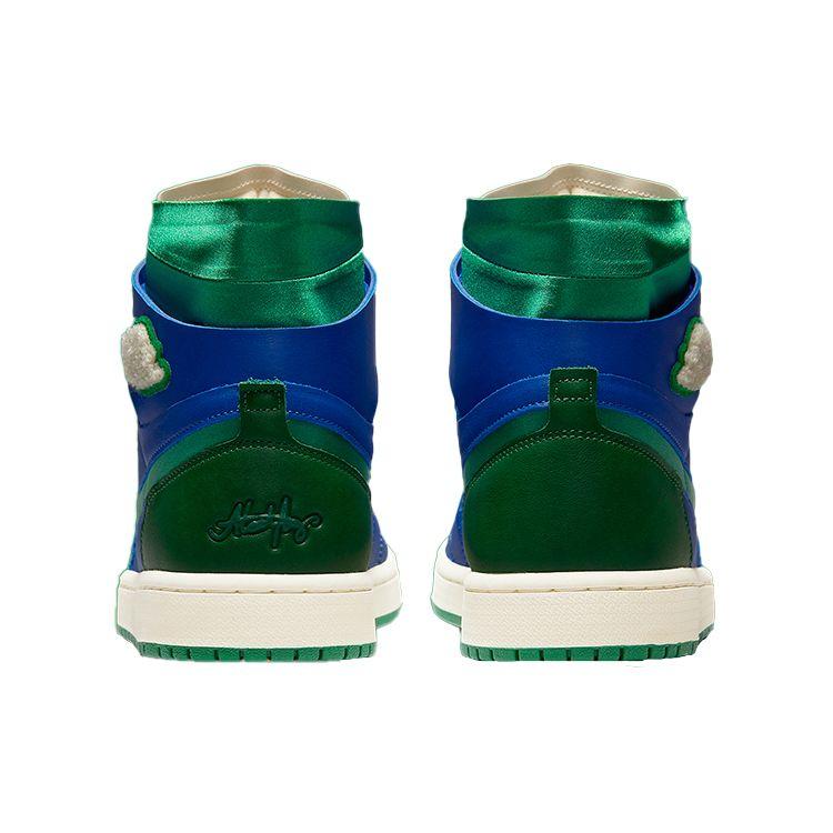 Aleali May x Air Jordan 1 High Zoom Comfort Califia Женские кроссовки Синие Hyper-Royal Pine-Green DJ1199-400