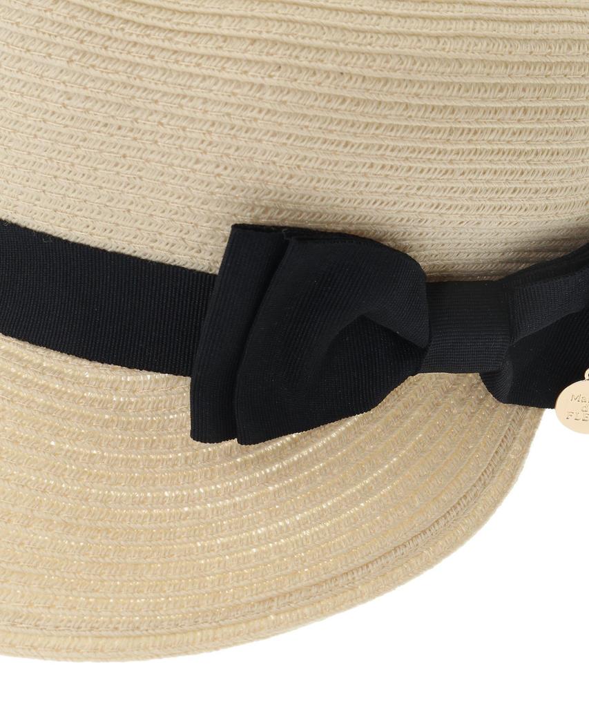 [Maison de Fleur] Кепка газетчика из грогреновой ленты для женщин, коричневый