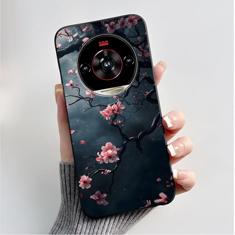 Печатный чехол для телефона для ZTE Nubia Focus 2 Ultra 5G Funda Capa Мягкий силиконовый черный корпус Чехол Милый Цветок Мультяшный корпус Coque