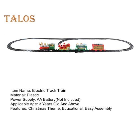 1 набор рождественских электрических игрушечных поездов с вагонами локомотива, обучающая рождественская классическая игрушечная железная дорога со светом и звуком для мальчиков