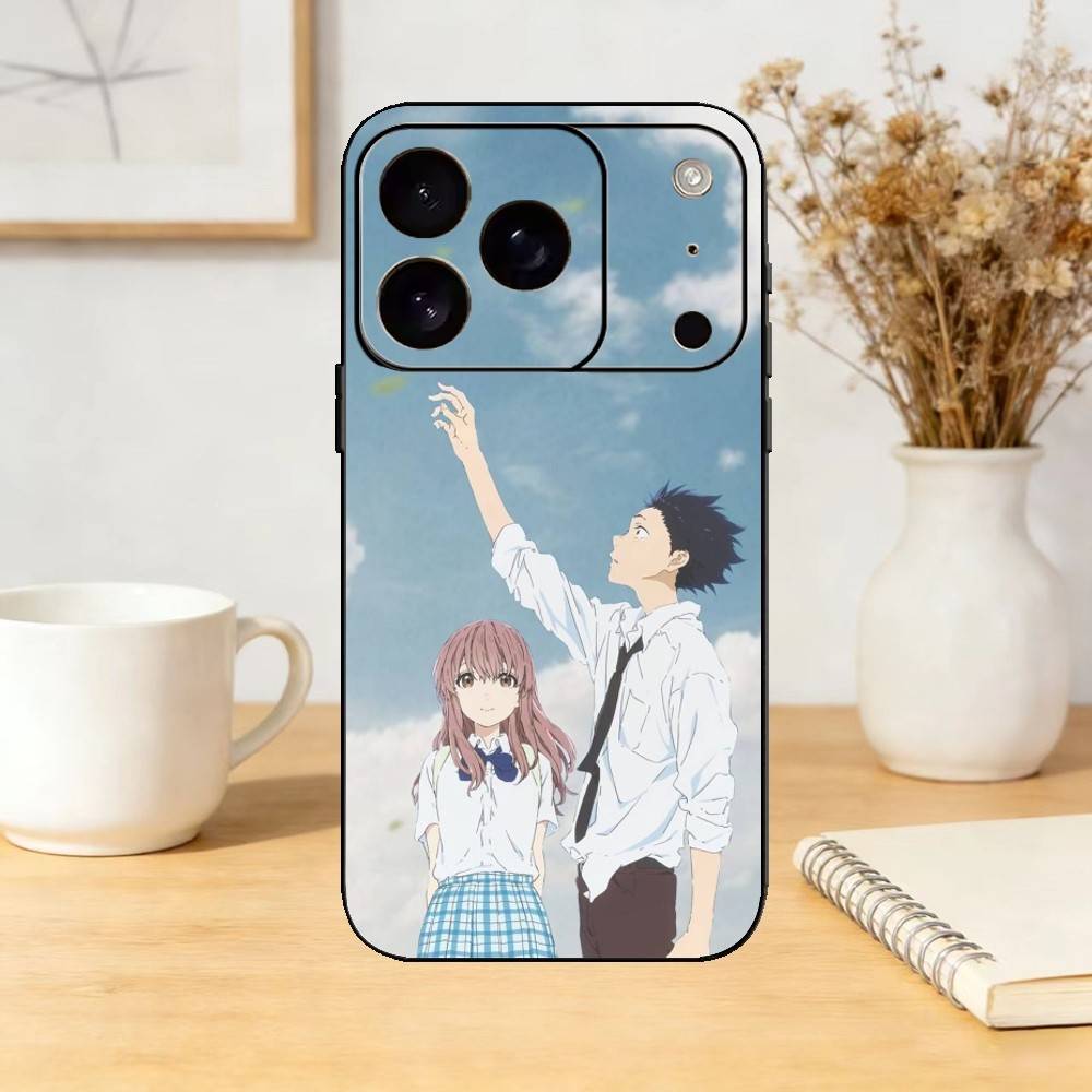 Чехол для телефона A Silent Voice Шоя Нисимия Силиконовый черный Мягкий Для IPhone 17,16,15,14,13,12,11,SE,Plus Pro Max