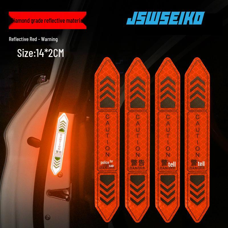 Car Door Reflective Safety Warning Sticker - Scratch Cover Decal Strip