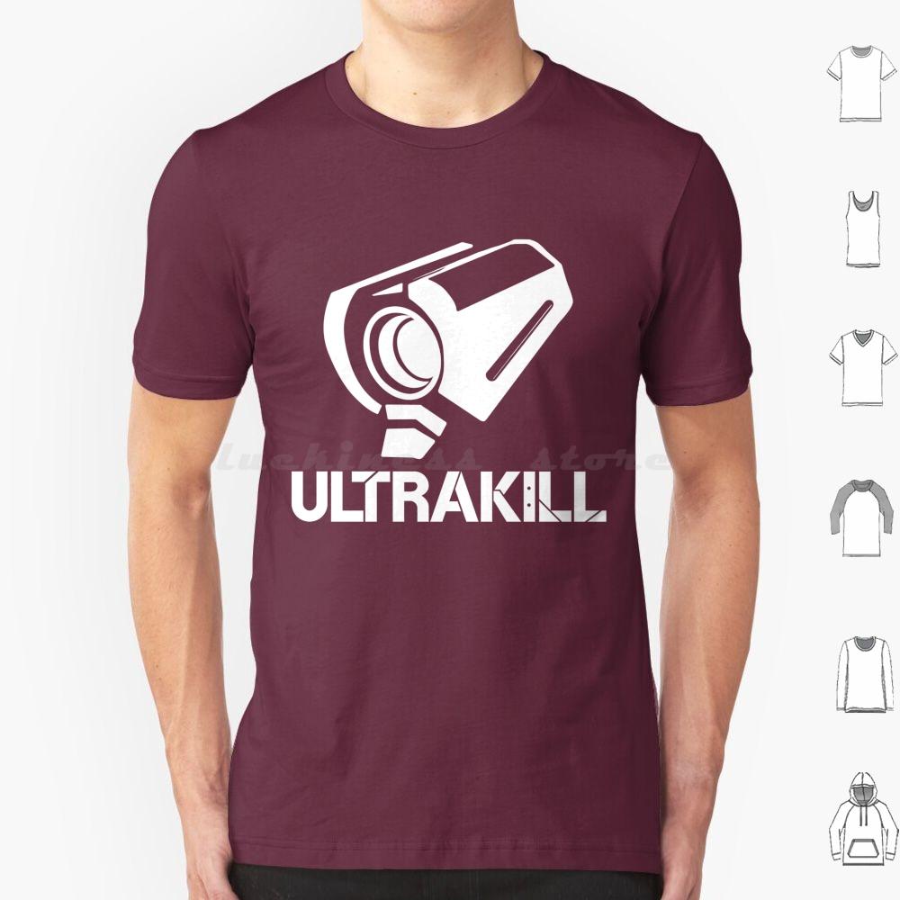 Футболка Ultrakill Большой Размер 100% Хлопок Ultrakill Видеоигра Гейминг Кровь — это Топливо Fps Человечество Мёртво Arsi Patala Gog Hakita Новая
