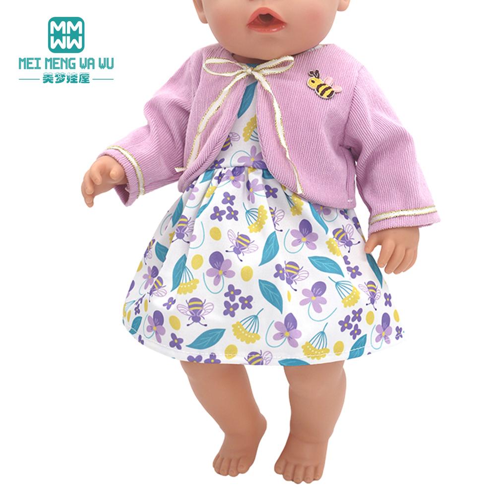 Clothes for Dolls Fits 43cm Toy New Born Doll American Doll Fashion Cotton Jacket Pink Rose Red White Purple