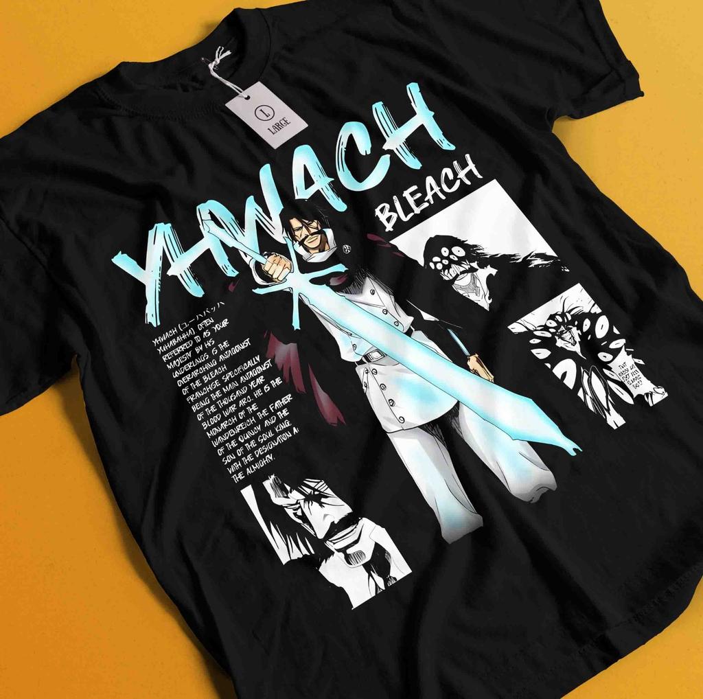 Yhwach Shirt Bleach Anime Tshirt Ichigo Bankai T-Shirt Mens Womens Tees Top Aizen Zaraki Kenpachi Tee