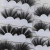 Сверхдлинные драматичные накладные ресницы крест-накрест, наращивание ресниц 70 мм, 100% 3D норка