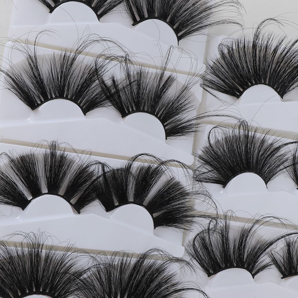 Сверхдлинные драматичные накладные ресницы крест-накрест, наращивание ресниц 70 мм, 100% 3D норка