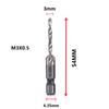 Hex Shank Titanium Plated HSS Screw Thread Metric Tap Drill Bits Screw Machine Compound Tap M3 M4 M5 M6 M8 M10 Hand Tools