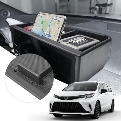 Органайзер для хранения на приборной панели центральной консоли для Toyota Sienna 2025 XLE/XSE/Limited/Platinum, ящик для хранения в автомобиле за экраном