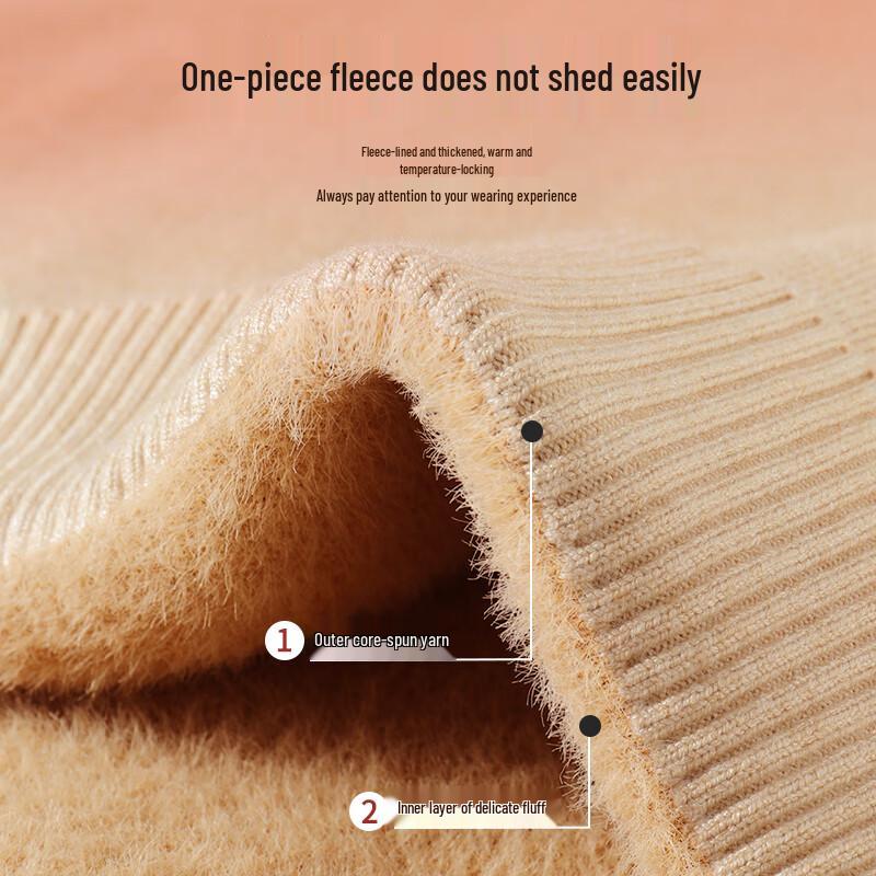 Hodo Men's Fleece-Lined Mock Neck Knit Sweater