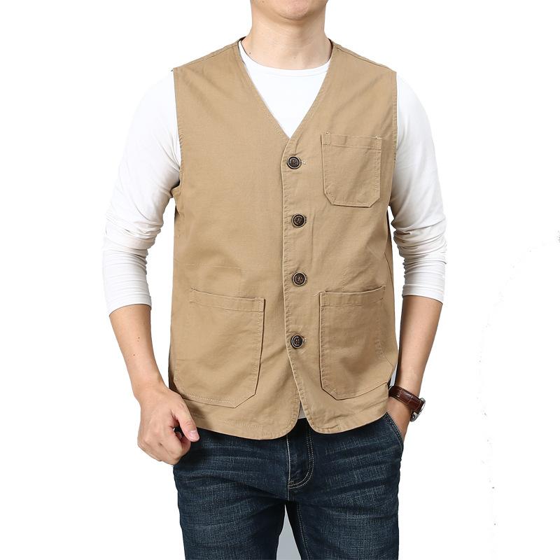 Мужской жилет, хлопковый двусторонний тактический жилет со многими карманами, куртка без рукавов Chalecos Para Hombre, пальто для мужчин