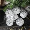 6pcs Clear Baubles Christmas Ball 6cm Hanging Ball Shatterproof Xmas Hanging Ornament  Party Supply