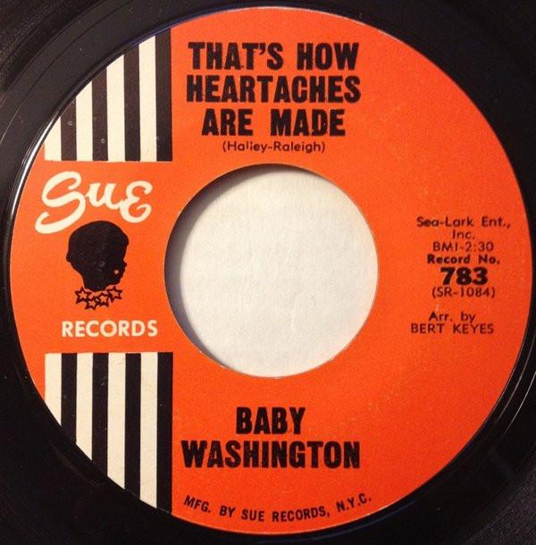7inch Record BABY WASHINGTON - That's How Heartaches Are Made 783 Sue Records Inc 1963 US Soul/Funk Used