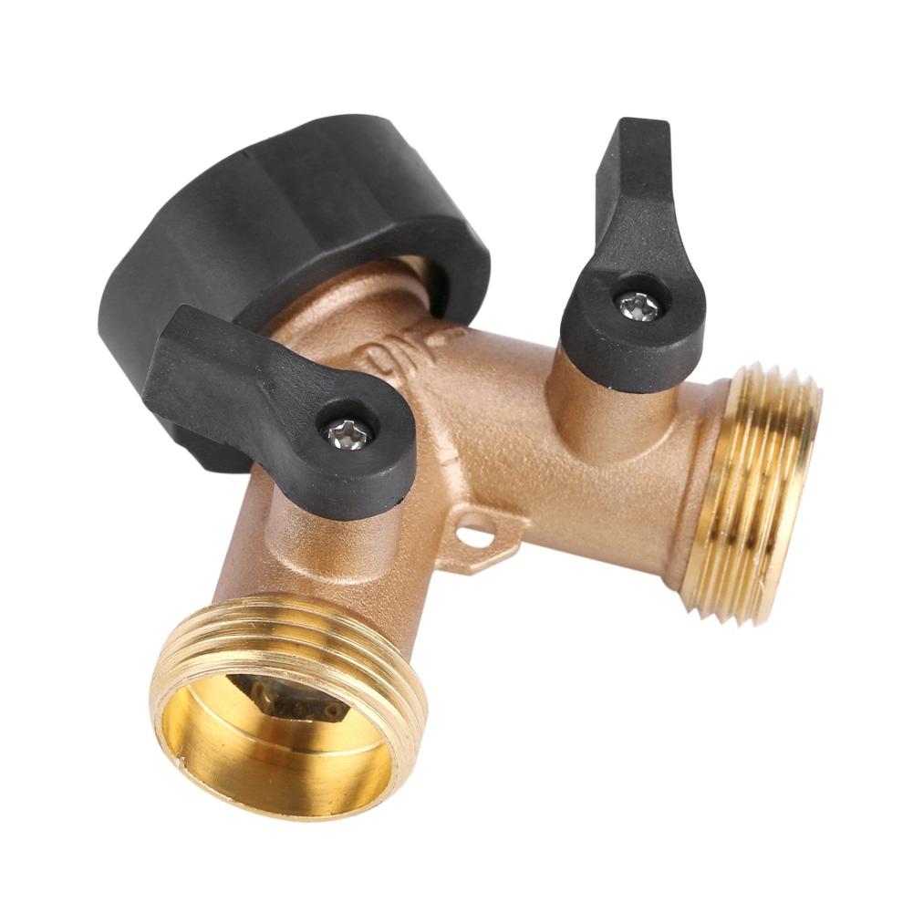 Brass Water Tap Adapter 2 Way Y Shape 3 4 Hose Connector for Garden Irrigation