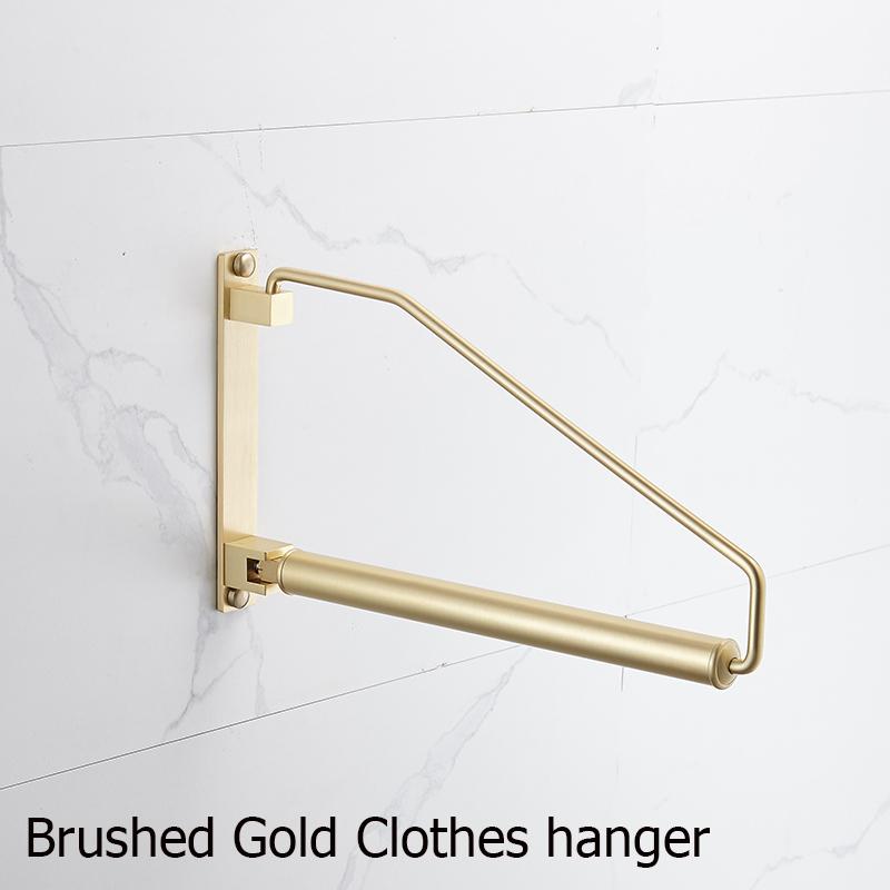 Аксессуары для ванной комнаты Набор фурнитуры Крючок для полотенец Мыльница Держатель для телефона Держатель для туалетной бумаги Держатель для туалетной щетки Нержавеющая сталь, матовое золото