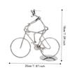 Art Sculpture Bicycle Rider Model Metal Construction Desktop Bicycle Decor  For Home Office