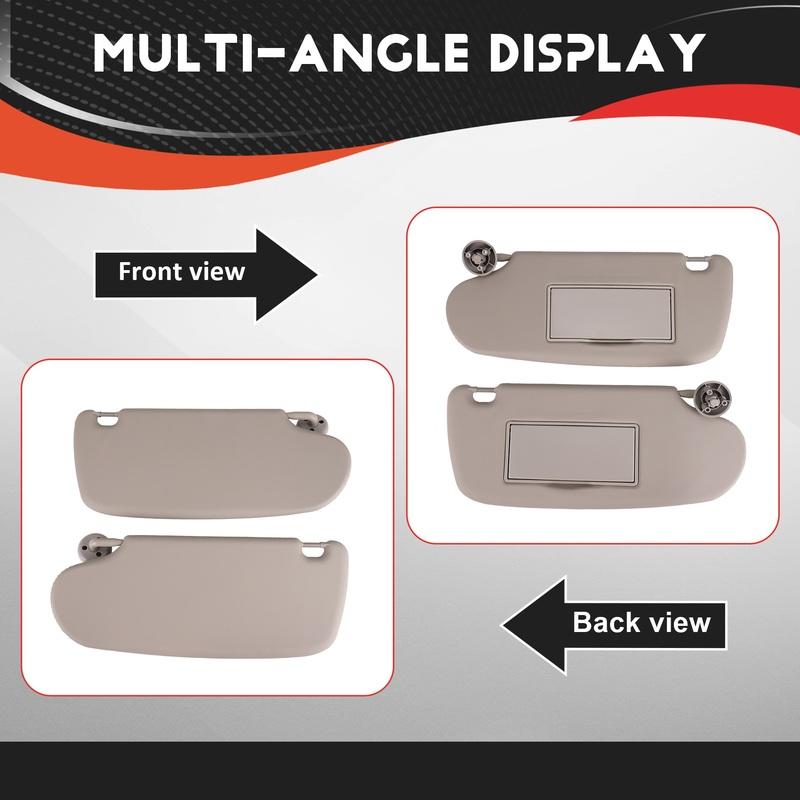 1Pair Car Sun Visors Shades Vanity Mirror 1902167 For Dodge Ram 1500 2002-2009 2500 3500 2003-2009 Sun Shade Sunvisors