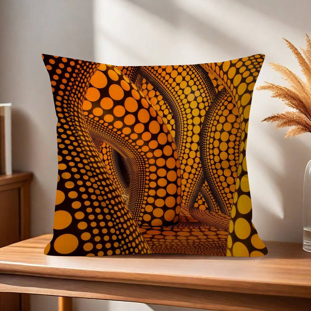 Japanese Yayoi Kusama  Cushion Cover Pillowcase Upholstery Sofa Throw Pillow Home Decor Pillowcas