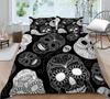 Bedding Set 3D Skull Print Home Bed Cover Homes Bedclothes Pillowcase Breathable Warm Comforter Duvet Covers