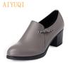 Genuine Leather Women Office Shoes High-heeled Sexy Women Dress Shoe Big Size Women Party Shoe