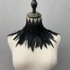 Cosplay Women Sexy Natural Feather Feather Choker Lace Fake Collar Punk Cape Shawl