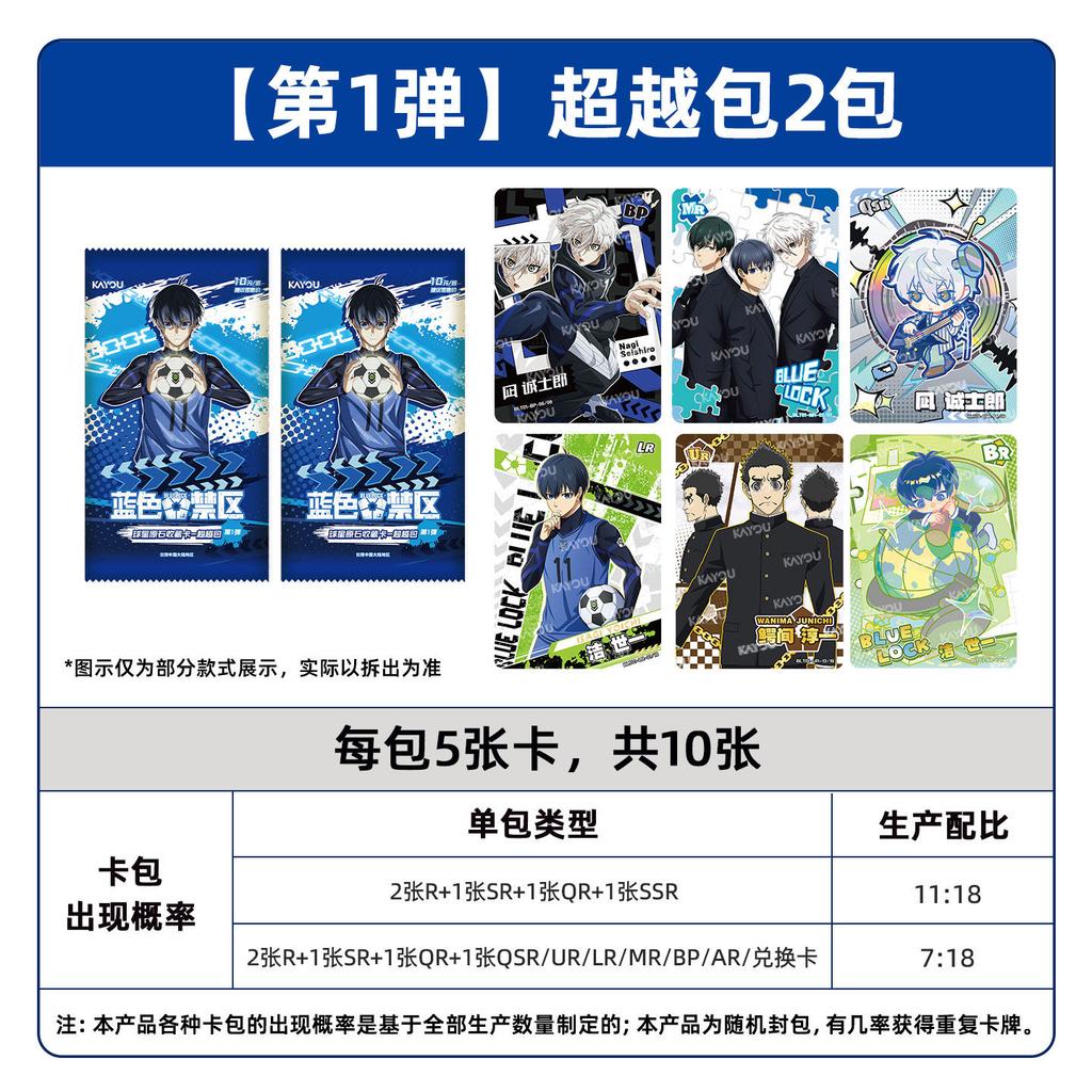 Official BLUE LOCK Beyond Pack First Edition Collectible Card Cartoon Isagi Yoichi Card Anime Merchandise Holiday Gift