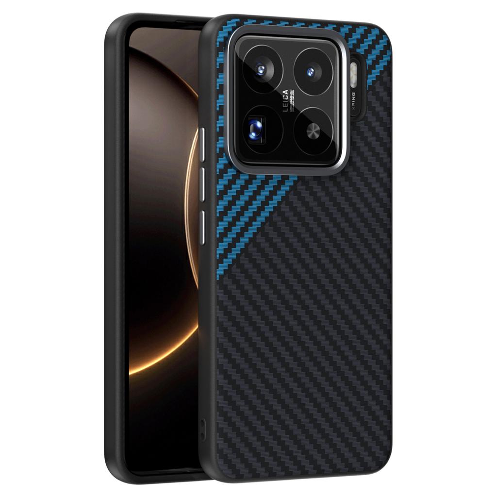 ABEEL Чехол для Xiaomi 15S Pro, совместимый с MagSafe, задняя крышка с текстурой углеродного волокна
