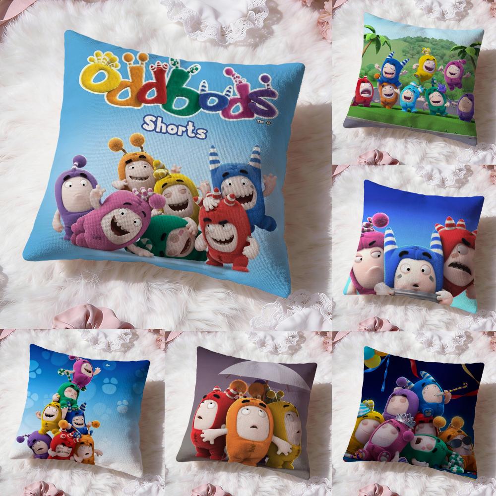 Милая Мультяшная Наволочка O-Oddbods Премиум Комфорт Двусторонняя Наволочка - Дизайн Два в Одном для Любой Комнаты и Салона Автомобиля