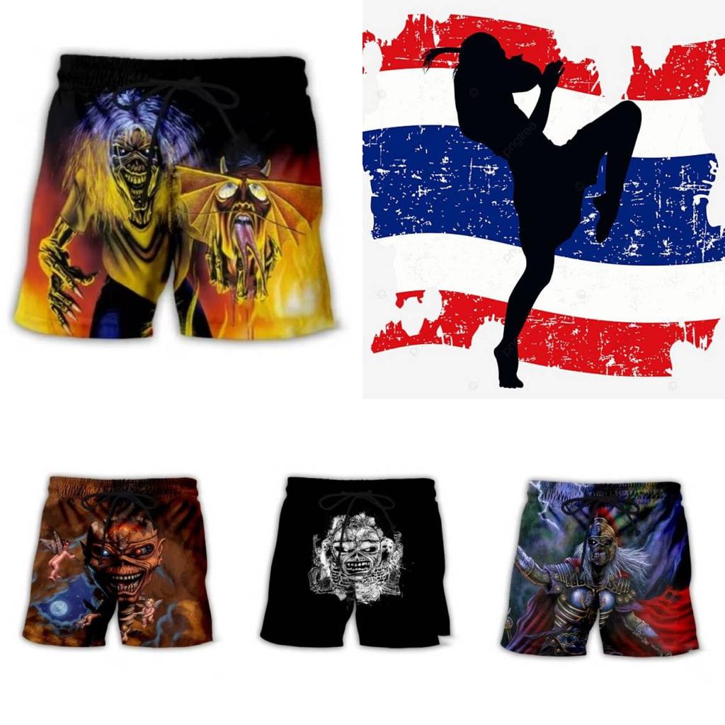 Retro Vintage Ghost Horror Skull Skeleton Gothic Boxing Muay Thai Kickboxing Shorts 3D Print Training Unisex Men Women Fitness Gym Sport Workout
