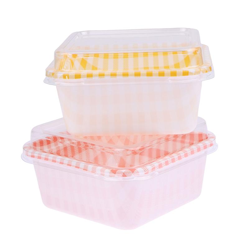 10 шт. пластиковый стаканчик для десерта с муссом для торта, йогуртовый пищевой контейнер с прозрачной крышкой, коробка для упаковки мусса из мелалеуки для торта