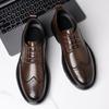 Новая мужская кожаная обувь Классический британский стиль Офисная или рабочая высококачественная взрослая обувь для костюма Черная коричневая