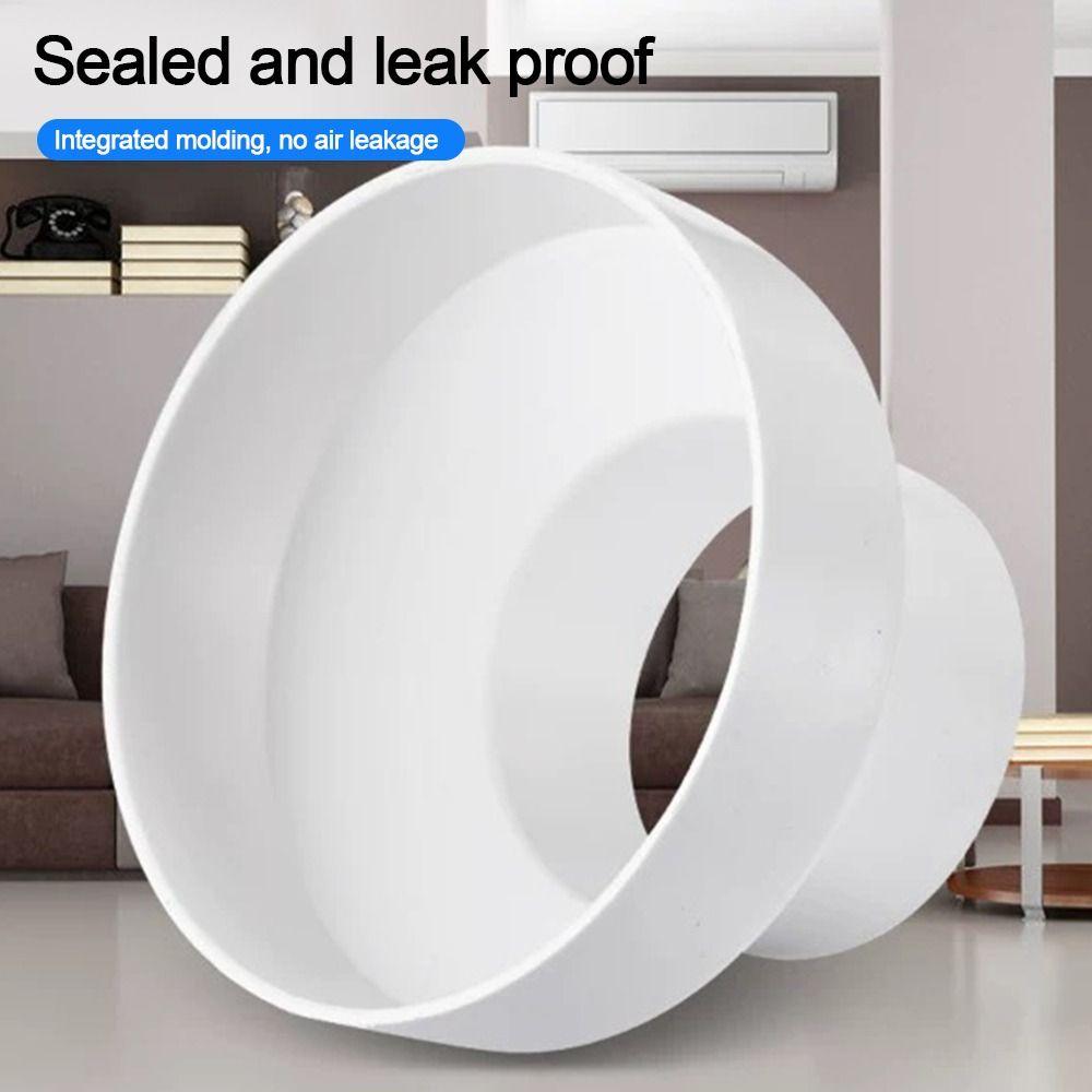 New ABS Exhaust Pipe Reducer Adapter White Portable Ventilation Pipe Fittings Ventilating Pipe Connector