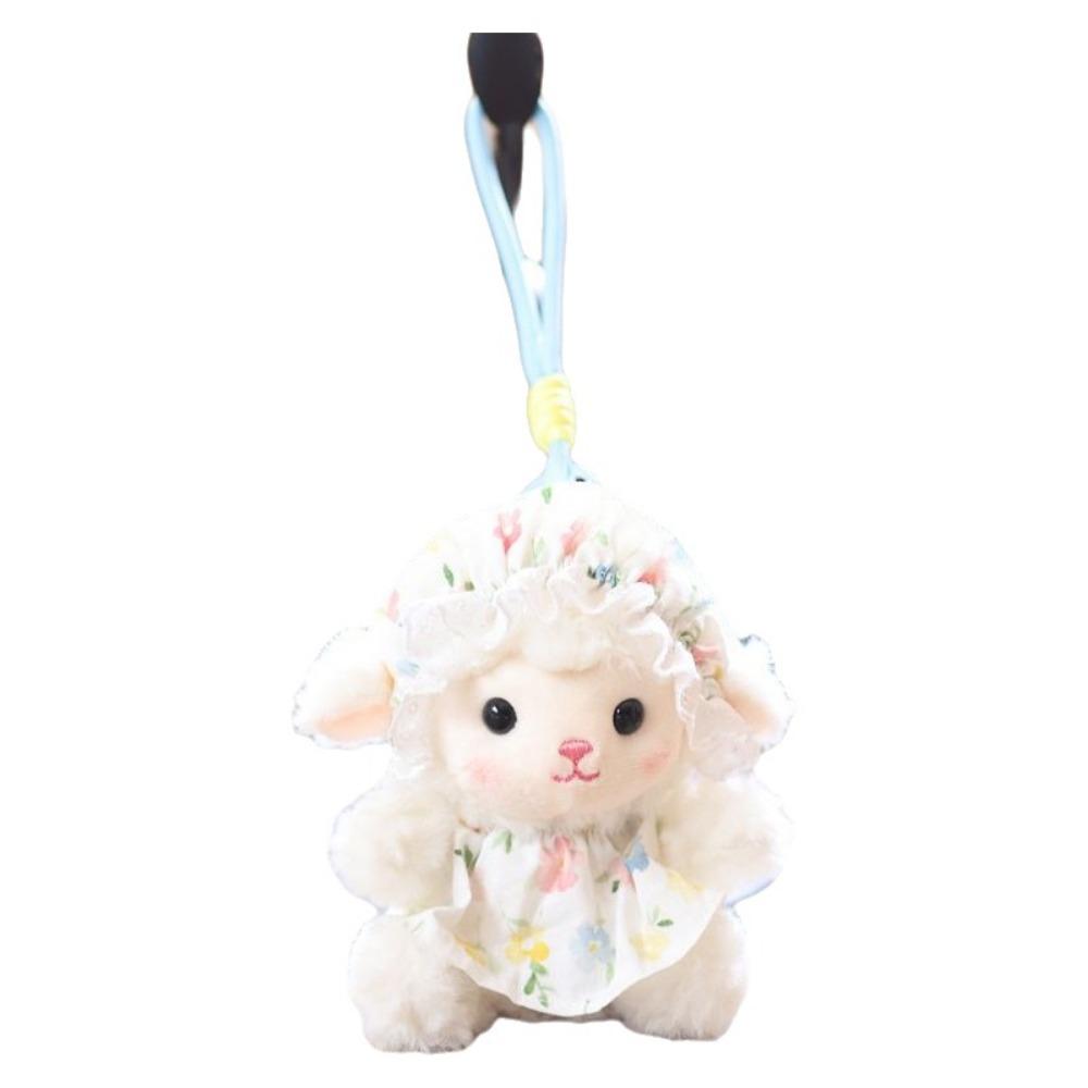 Cartoon Sheep Plush Keychain Cute Lamb Bag Charm Living Room Decor Ornament