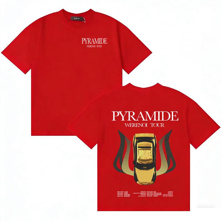 Rapper Werenoi Tour Pyramide Album Summer Harajuku Oversized Print Tshirts Unisexs Womens Retro Comfort Short Sleeve Clothes Unisex