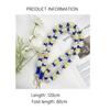 Cute Daisy Flower Macrame Keychain Handmade Bags Handle Chain Bohemian Key Fob Strap  for Women