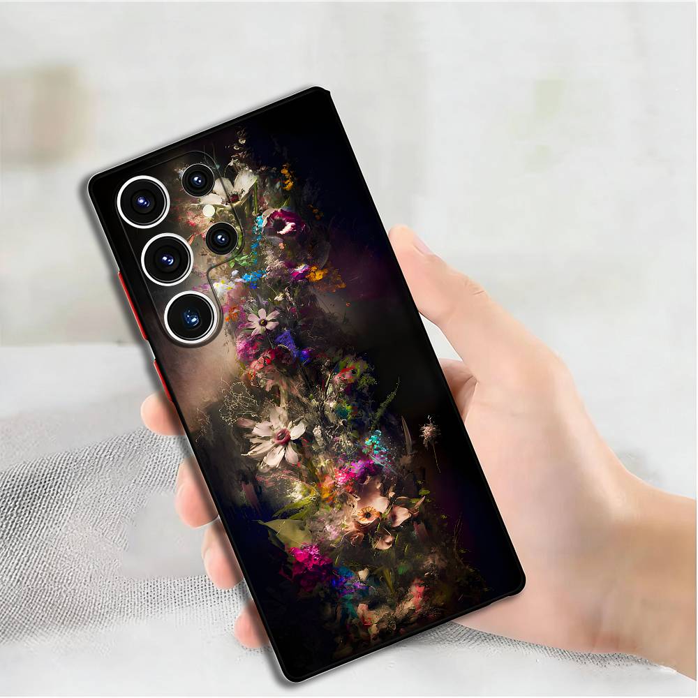 Светящиеся цветы Силиконовый чехол для Samsung S25,24,23,22,21,20 Plus Ultra 5G Lite Ударопрочный чехол